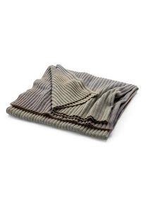 Seldom Merino wool blanket rib knit Blue nature striped,