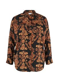Lascana Dames Blouse roestbruin / donkergeel / zwart XXXL