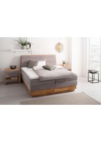 OTTO products , Boxspringbett »Jenna«, ohne LED-Beleuchtung, mit zertifizierten, recycelten Bezugsstoffen, mit Bettkasten, auch Härtegrad 4...