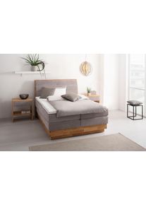 OTTO products , Boxspringbett »Jenna«, ohne LED-Beleuchtung, mit zertifizierten, recycelten Bezugsstoffen, mit Bettkasten, auch Härtegrad 4...