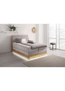 OTTO products , Boxspringbett, mit LED-Beleuchtung, mit zertifizierten, recycelten Bezugsstoffen, mit Bettkasten, auch Härtegrad 4 erhältlich!