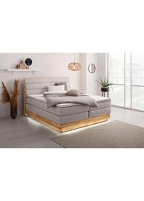 OTTO products , Boxspringbett »Jenna«, ohne LED-Beleuchtung, mit zertifizierten, recycelten Bezugsstoffen, mit Bettkasten, auch Härtegrad 4...