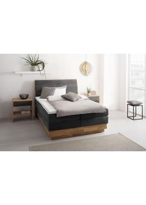 OTTO products , Boxspringbett »Jenna«, ohne LED-Beleuchtung, mit zertifizierten, recycelten Bezugsstoffen, mit Bettkasten, auch Härtegrad 4...