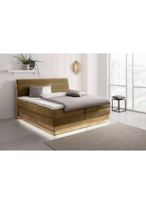 OTTO products , Boxspringbett, mit LED-Beleuchtung, mit zertifizierten, recycelten Bezugsstoffen, mit Bettkasten, auch Härtegrad 4 erhältlich!