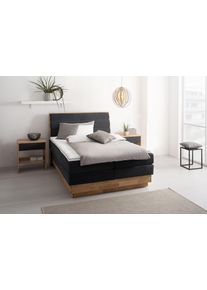 OTTO products , Boxspringbett »Jenna«, ohne LED-Beleuchtung, mit zertifizierten, recycelten Bezugsstoffen, mit Bettkasten, auch Härtegrad 4...