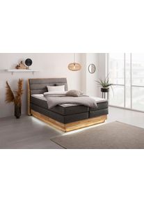 OTTO products , Boxspringbett, mit LED-Beleuchtung, mit zertifizierten, recycelten Bezugsstoffen, mit Bettkasten, auch Härtegrad 4 erhältlich!