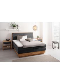 OTTO products , Boxspringbett »Jenna«, ohne LED-Beleuchtung, mit zertifizierten, recycelten Bezugsstoffen, mit Bettkasten, auch Härtegrad 4...