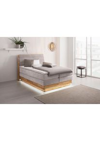 OTTO products , Boxspringbett, mit LED-Beleuchtung, mit zertifizierten, recycelten Bezugsstoffen, mit Bettkasten, auch Härtegrad 4 erhältlich!