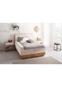 OTTO products , Boxspringbett »Jenna«, ohne LED-Beleuchtung, mit zertifizierten, recycelten Bezugsstoffen, mit Bettkasten, auch Härtegrad 4...
