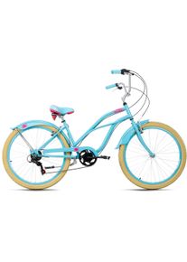KS-Cycling KS Cycling , Cruiser »Splash«, 6 Gang, Shimano, Tourney Schaltwerk, Kettenschaltung , blau , Fahrrad