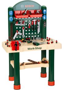 klein , Werkbank »Bosch, Work-Shop«, (Set), Made in Germany , beige , grün-rot-beige