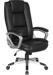 byLIVING , Chefsessel »Derek-XXL«, Kunstleder, Belastbarkeit bis 150 kg , silberfarben