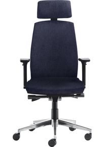 mayer Sitzmöbel Mayer Sitzmöbel , Chefsessel »Drehstuhl myCONTRACT LINE«, Polyester-Feinstruktur weich, Rückenhöhe 7-fach verstellbar, verstellbare Kopfstütze , blau