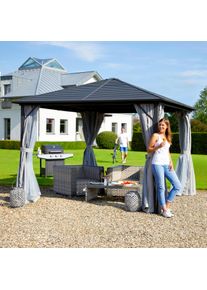 Konifera , Pavillon &raquo;Barbados&laquo;, BxT: 300x300 cm, ohne Seitenteile , grau