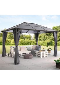 Konifera , Pavillon &raquo;Porto&laquo;, BxT: 300x400 cm, Stahlgestell, Polycarbonat-Dachplatten , braun