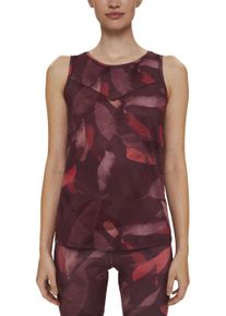 Esprit Sports , Sporttop, mit abstraktem Allover-Print , bunt , M (38) , Modisches Active-Top mit großem Rundhalsausschnitt