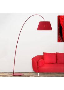 Boog-vloerlamp Marion in rood
