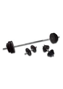 HAMMER Hantel, (Set, Mit Kurz- Und Langhantelstangen) schwarz, 1 Langhantel- und 2 Kurzhantelstangen