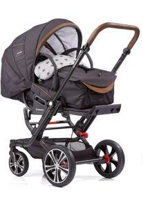 Gesslein , Kombi-Kinderwagen &raquo;F6 Air+&laquo; mit Tragetasche &raquo;C1 Lift, Anthrazit/Stern grau meliert&laquo;, Made in Germany; Kinderwagen; zum Teil aus...