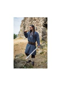 Leonardo Carbone Viking Tunic with embroidery - blue-grey L