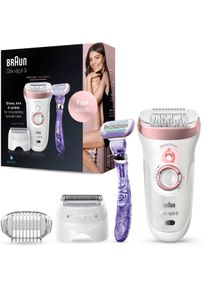 Braun , Epilierer &raquo;Silk-&eacute;pil 9 9/870 SensoSmart&laquo; , goldfarben , Mehrere Funktionen: Inklusive Rasieraufsatz, der anstelle des Epilieraufsatzes in...