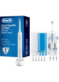 Oral B , Mundpflegecenter »OxyJet Munddusche + Oral-B Smart 5000« , weiß , Die ideale Ergänzung zum täglichen Zähneputzen (kann mit oder ohne...