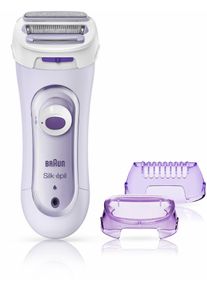 Braun , Elektrok&ouml;rperrasierer &raquo;Lady Shaver Silk-&eacute;pil 5-560&laquo;, 3 St. Aufs&auml;tze, 3-In-1 Rasierer, Trimmer- & Peeling-System, Kabellos , lila , 2...
