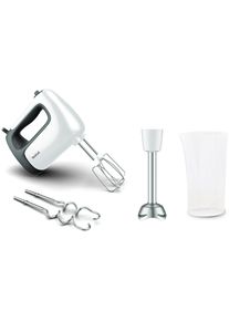 Tefal , Handmixer &raquo;HT4621 Prep'Mix+&laquo;, 500 W, f&uuml;r leichte und z&auml;he Zubereitungen, 500-W-Motor, 5 Geschwindigkeiten, Turbo-Funktion, inkl. Zubeh&ouml;r,...