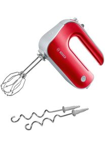 Bosch , Handmixer &raquo;Styline Colour MFQ40303&laquo;, 500 W, 5 Stufen plus Turbostufe, 2 R&uuml;hrbesen, 2 Edelstahl-Knethaken, rot/silber , rot , Mixer