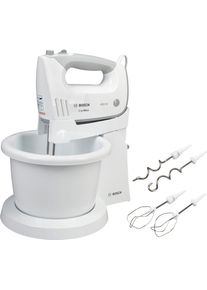 Bosch , Handmixer &raquo;ErgoMixx MFQ36460&laquo;, 450 W, Handr&uuml;hrger&auml;t, 2 R&uuml;hrbesen, 2 Edelstahl-Knethaken, R&uuml;hrsch&uuml;ssel plus Halterung, wei&szlig; , wei&szlig; , Mixer