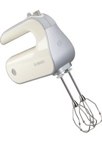 Bosch , Handmixer &raquo;Styline Colour MFQ40301&laquo;, 500 W, 5 Stufen plus Turbostufe, 2 R&uuml;hrbesen, 2 Edelstahl-Knethaken, smooth vanilla/silber ,...