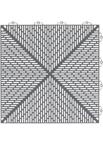 bergo Flooring , Kunststoff-Fliesen »Unique«, (35 St.), 5 m², einfach ineinanderstecken , grau