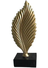 KRONO , Dekofigur &raquo;Blatt Petal&laquo;, (1 St.), breit , goldfarben , goldfarben-schwarz