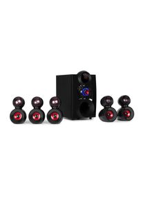 Auna X-Gaming, 5.1 surround hangrendszer, max. 380 W, OneSide subwoofer, BT, USB, SD