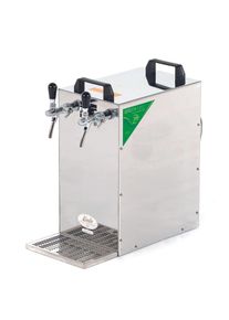 ich-zapfe Biertap Kontakt 155/K 2-kraans, roestvrij staal, 160 liter/u, met membraanpomp - Biertap, Beertender, Thuistap, Bierkoeler