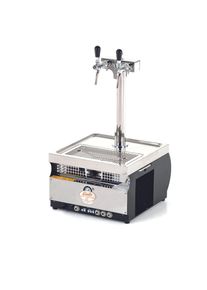 ich-zapfe Tireuse à bière Kontakt 55/K Profi, machine à bière avec pompe à membrane à 2 tuyaux, 50 litres/h, Green Line