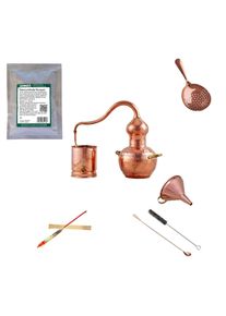 ich-zapfe Ensemble complet Alambic, Distillateur, Appareil distillation - Cuivre, avec levure pure, 2 litres