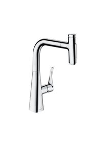 Hansgrohe Metris Select M71 Robinet de cuisine monocommande avec bec extractible et sBox chrome 73817000