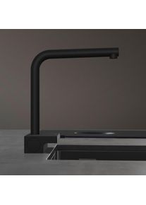 Hansgrohe Aquno Select M81 Robinet de cuisine monocommande avec bec extractible et sBox noir mat 73830670
