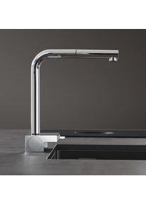 Hansgrohe Aquno Select M81 Robinet de cuisine monocommande avec bec extractible et sBox chrome 73830000