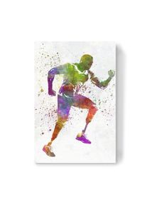 Canvas Print "Paralimpic runner in watercolor-b" artboxONE Wallart