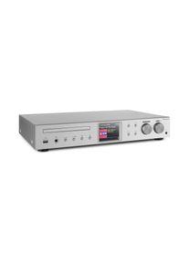 Auna iTuner CD, HiFi receiver, internet/DAB+/ FM rádió, CD-lejátszó, WiFi, ezüst