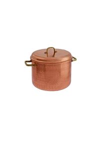 ich-zapfe Koperen pot gehamerd met ijzeren boog 30 cm