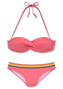 Vivance Dames Bikini duifblauw / geel / zilvergrijs / koraal S