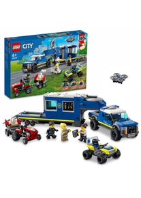 Lego 60315 City Mobiele Commandowagen Politie, met Vrachtwagen, Gevangenis, Terreinwagen, Drone en Tractor Speelgoed voor Jongens en Meisjes