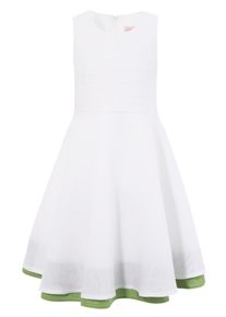 Turi Landhaus Trachtenkleid Mit Gefaltetem Oberteil weiß, Größe 146 - N-Gr, Leichtes Trachtenleinenkleid