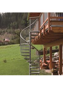 Escalier extérieur colimaçon Minka Rondo zinc Plus, 120 cm