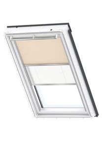 Store d'occultation Velux Plus DFD manuel beige/blanc 4556S, 55x78 cm (CK02), GGU,manuelle,rail en aluminium,Velux