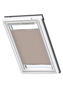 Store plissé Velux beige 1155S, 55x78 cm (CK02), GGU,manuelle,rail en aluminium,Velux