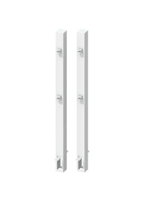TraumGarten Ensemble de poteaux de portail pour double portail de cl&ocirc;ture CARA, blanc &agrave; prix bas